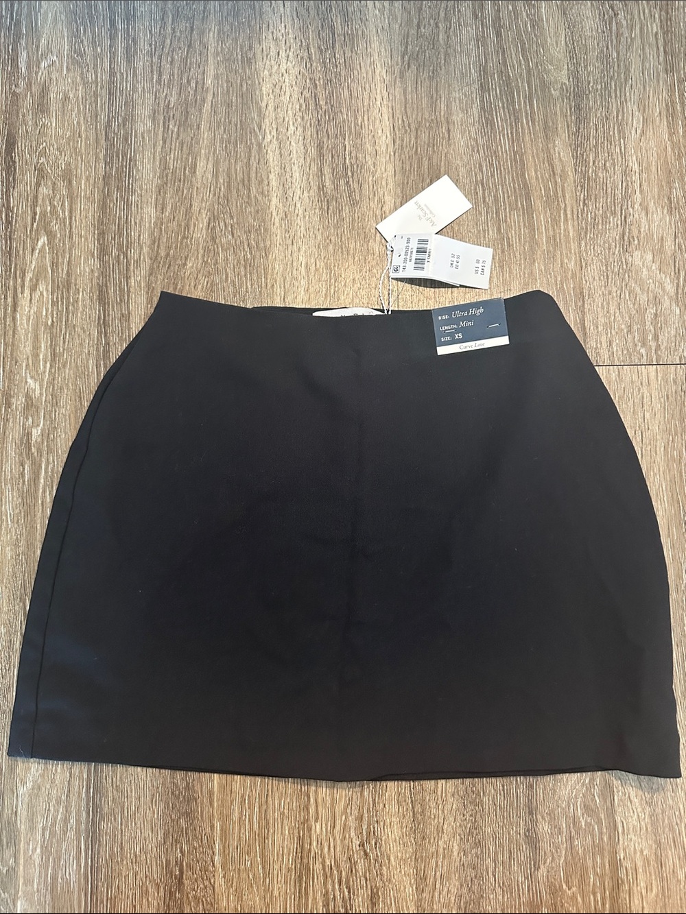 Abercrombie & Fitch Scarlett Mini Skort, XS, Curve Love, black